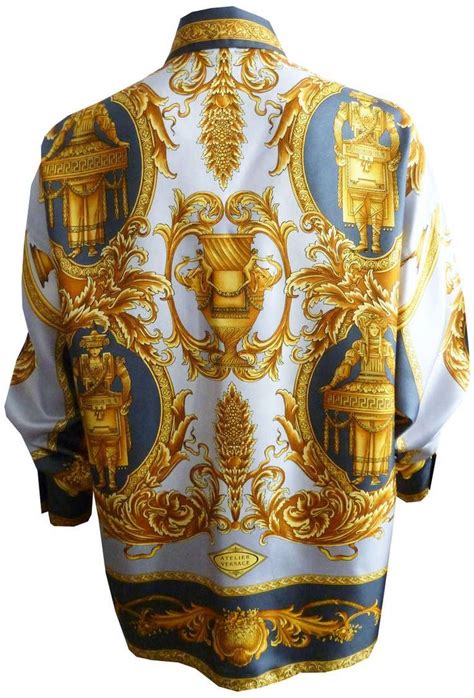 open blouse versace men|Men's Luxury and Designer Shirts .